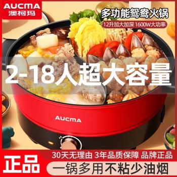 正品家用電鴛鴦鍋家庭學生電火鍋家用宿舍火鍋一體多功能電熱鍋