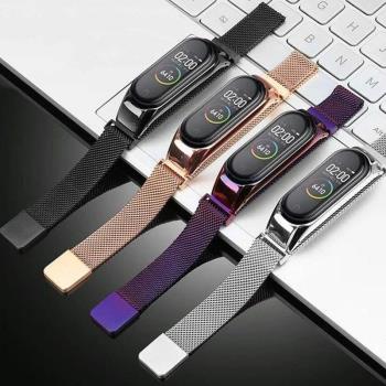 Stainless Steel Strap for Xiaomi Mi Band 8 7 6 5 4 3 Smart W