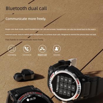 獨立聽歌NFC支付TWS藍牙耳機智能手表二合一運動防水通話錄音手環