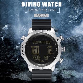 戶外運動多功能防水智能防水手表高度氣壓指南針溫度潛水電腦手表