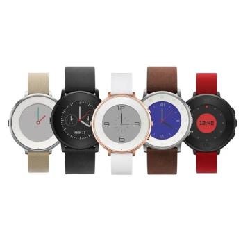 正常使用 經典智慧手錶何同學pebble time round常顯彩色墨水屏
