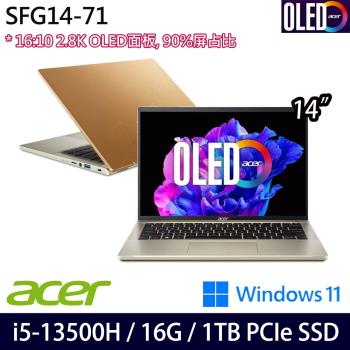 Acer宏碁 Swift GO SFG14-71-53M4 輕薄筆電 14吋/i5-13500H/16G/1TB PCIe SSD/Win11
