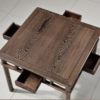 雞翅木小方桌正方形家用紅木八仙桌四方餐桌椅中式實木打牌棋牌桌