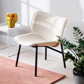 Dapper 北歐簡約休閑椅單人座椅沙發椅設計布藝皮椅會客椅實木凳