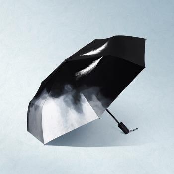 太陽傘防曬防紫外線超輕女神晴雨兩用遮陽傘折疊小巧迷你黑膠雨傘