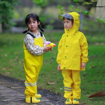 。兒童雨衣靴子雨鞋套裝小童女款男孩3歲4歲幼兒園防雨服小學生玩