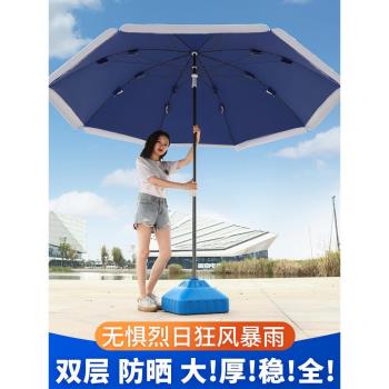 太陽傘戶外遮陽傘大雨傘大號大型商用擺攤傘廣告傘庭院傘防曬雨棚
