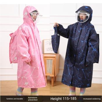 初高中上學兒童加大雙帽簷雨衣