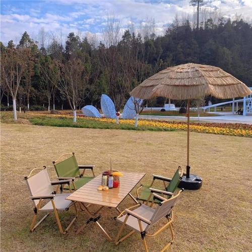 戶外草垛草頂草屋遮陽傘庭院露營茅草裝飾民宿擺攤沙灘稻草太陽傘