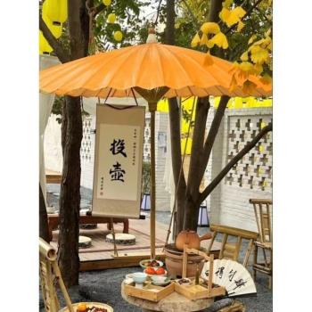油紙傘防雨遮陽實用戶外特大中式庭院超大野立夢華錄圍爐煮茶傘