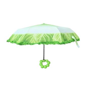 生菜白菜創意可愛裝飾球提手遮陽ins小眾蔬菜晴雨兩用折疊防曬傘
