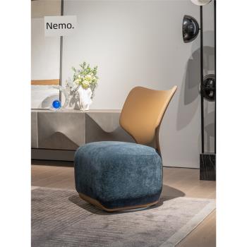 尼摩北歐現代簡約設計師客廳休閑椅輕奢小戶型懶人椅沙發椅靠背椅