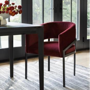 新款中式輕奢實木餐椅售樓處接待洽談椅北歐設計師樣板間沙發椅
