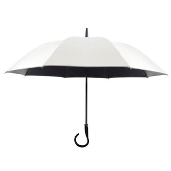 黑膠日本半自動直桿長柄反光雨傘