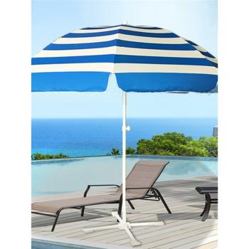 太陽傘大型戶外擺攤商用廣告傘海邊防曬沙灘傘遮陽傘便攜大號雨傘