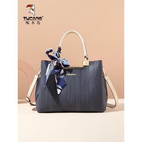 啄木鳥真皮包包女2025新款百搭時尚高級感送媽媽中老年斜挎手提包