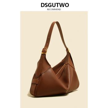 DSGUTWO 2022新款真皮包托特包單肩大容量軟皮百搭腋下小眾女包