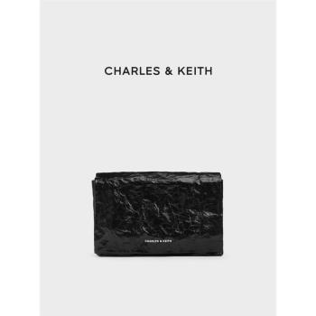 【母親節禮物】CHARLES&KEITH24新款CK2-80782348褶皺斜挎小方包