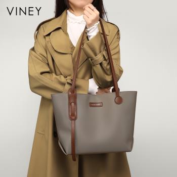 Viney包包女士2024新款女包帆布包托特包手提大容量單肩包通勤包