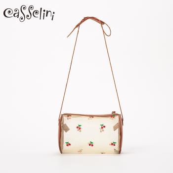casselini斜挎透明刺繡日系包包