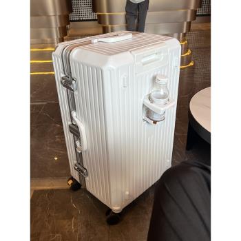 大容量鋁框多功能行李箱28寸拉桿箱TPE萬向輪旅行箱男女36寸皮箱