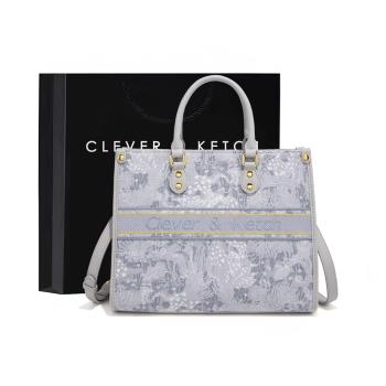 Clever&Ketch包包大容量托特包女2024新款高級感輕奢斜挎手提包