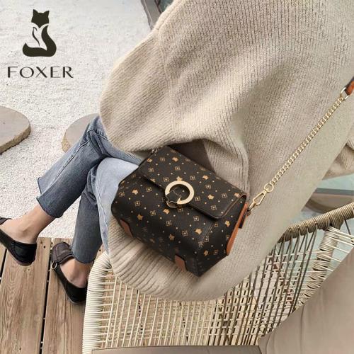 金狐貍包包女式2025新款斜挎包百搭時尚鏈條小包高級感小眾單肩包