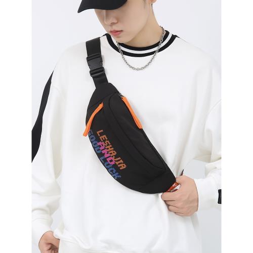 防水尼龍布小包包女2025新款韓版原宿風胸包高級感洋氣單肩斜挎包