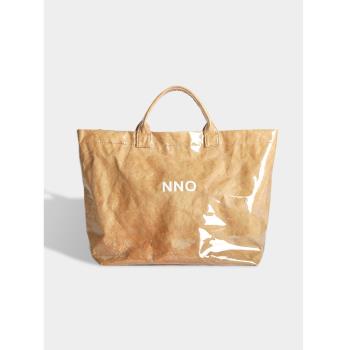 NNO 大容量高階感牛皮紙手提包女款媽媽包防水耐造簡約9609