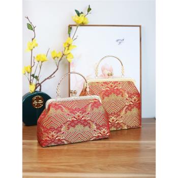 中國風結婚媽媽紅色手提包