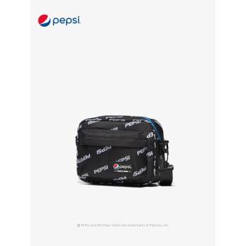 美國潮牌Pepsi百事可樂斜挎包包女新款小方包滿印單肩包挎包男