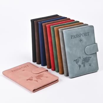 防盜刷磁扣RFID多功能護照保護套機票夾護照夾本旅行錢包證件卡包