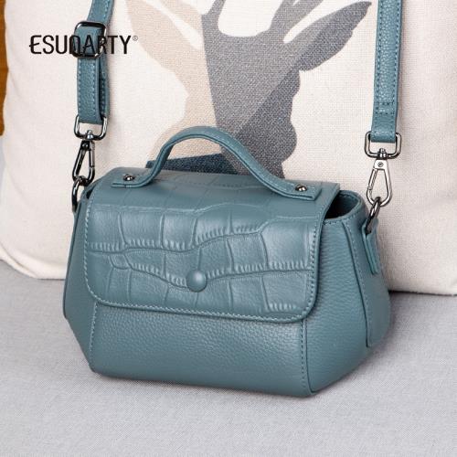 小包包女2024新款時尚鱷魚紋真皮手提包高級小方包輕便單肩小挎包