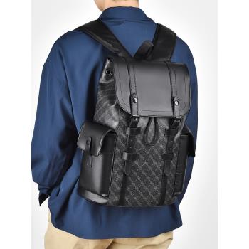 麥克袋鼠男士包包雙肩包商務通勤旅行大容量電腦包休閑出差背包潮