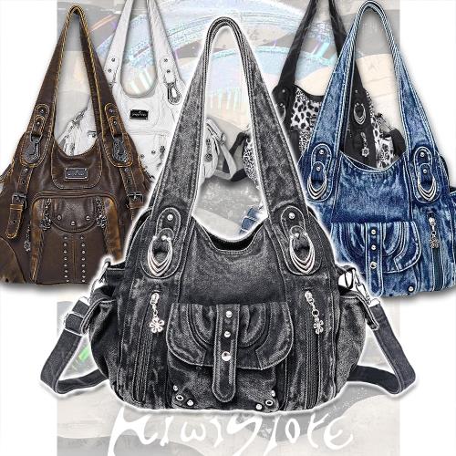 牛仔y2k機車包辣妹腋下包小眾設計復古千禧女包亞文化高級vintage