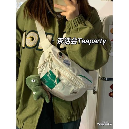 鬼馬少女日系原宿ins街頭胸包女 韓國復古潮流百搭腰包學生斜挎包