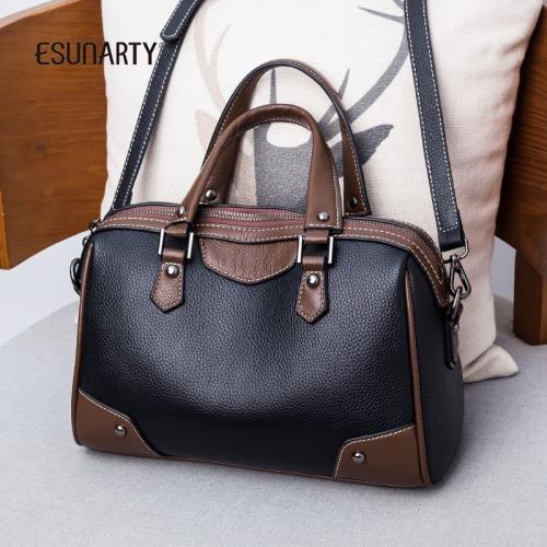 女士包包2025新款潮時尚大氣百搭女包真皮單肩包手提波士頓枕頭包