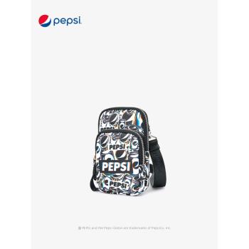 美國潮牌Pepsi百事可樂斜挎包手機包女斜跨潮流小包包新款單肩包