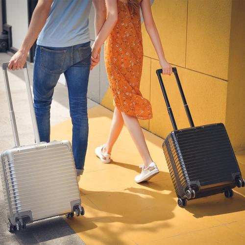 18寸行李箱多用途小型登機箱包商務鋁框拉桿箱男女密碼箱旅行硬箱