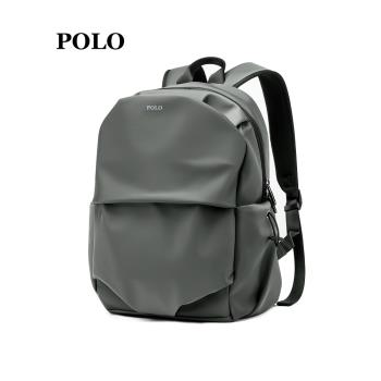 Polo背包男時尚潮流14寸電腦包戶外旅行包大容量牛津紡男士雙肩包