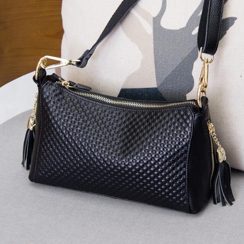 真皮女包2025新款女士百搭流蘇中年媽媽包包頭層牛皮單肩斜挎包