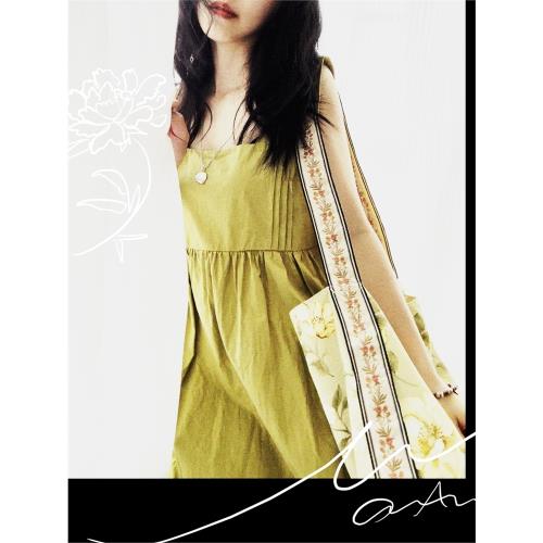 清新復古國風漢服包碎花文藝原創托特包旅行大容量單肩包帆布刺繡