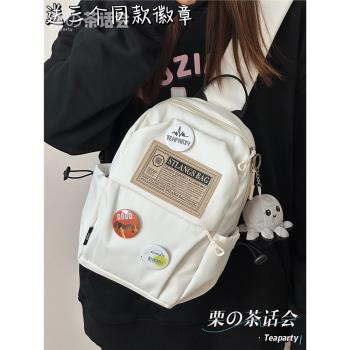 ins風潮牌斜挎包男士 日系工裝機能揹包學生大容量休閑運動胸包女