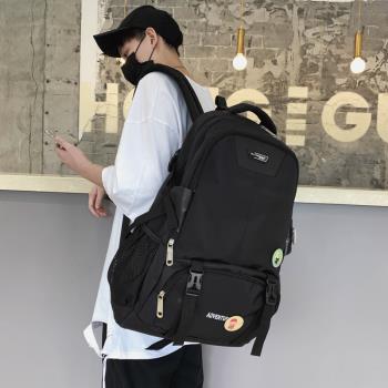 香港高中大學生潮牌書包男士雙肩包超大容量旅行背包男女青年簡約