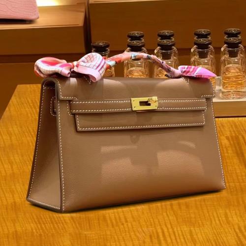 手工定制法國原廠swift皮mini凱麗一代凱莉包真皮女包宴會手拿包