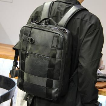男士雙肩包出差商務旅行包手提背包兩用多功能大容量公文包電腦包