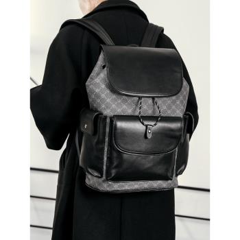 男包新款大容量雙肩包韓版時尚背包戶外學生書包出差旅行包電腦包