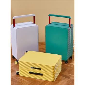 高品質行李箱女2023新款PC材質旅行箱寬拉桿皮箱拉桿箱男女高級感