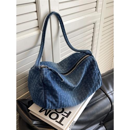 水洗牛仔布包包女2025新款時尚大容量單肩包高級感通勤腋下托特包