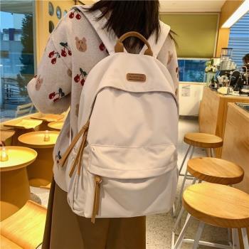 香港書包女初中生高中學生少女簡約背包雙肩2023年新款時尚大容量